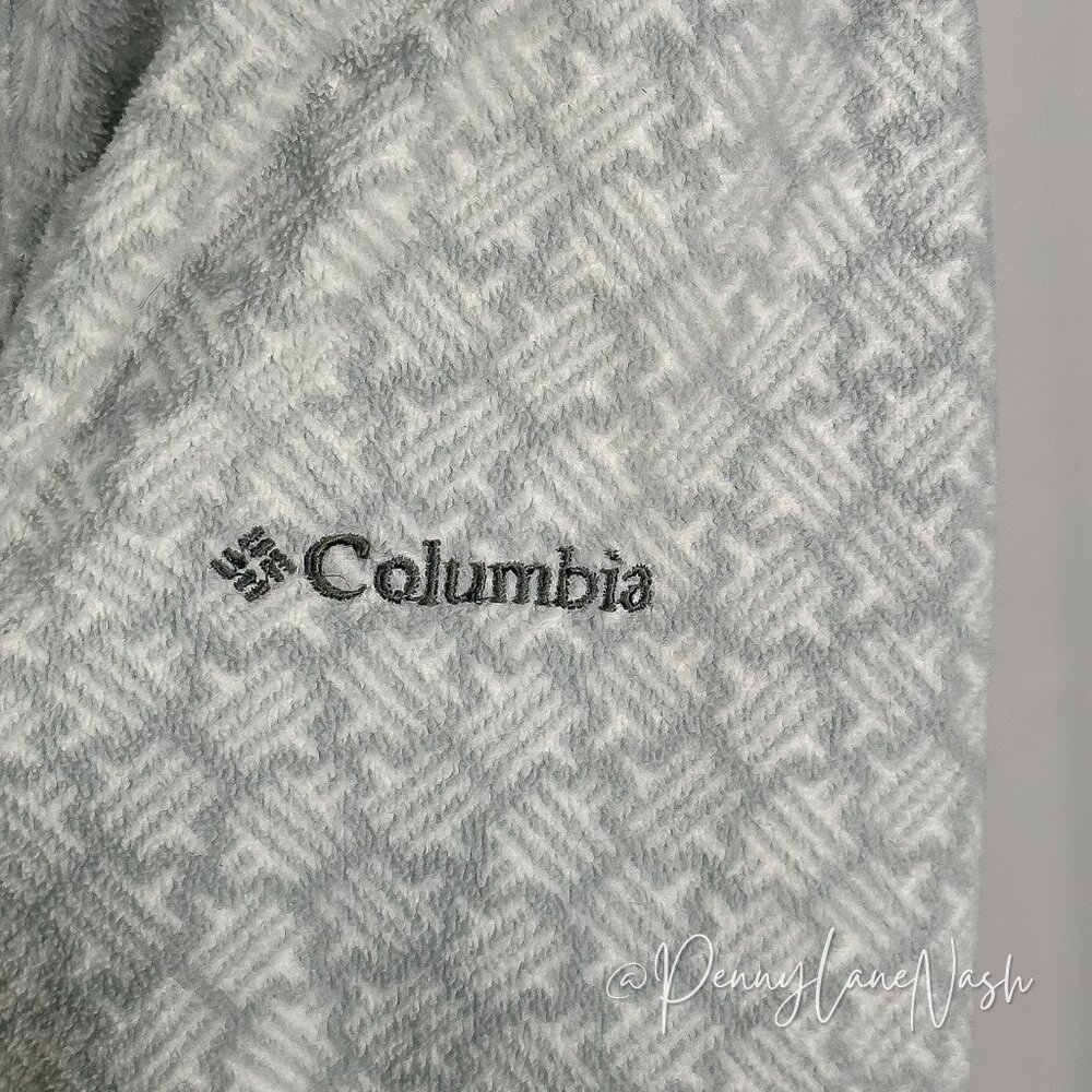 Colombia Glacial 1/2 Zip Pullover Printed Fleece Small Gray - Picture 9 of 9